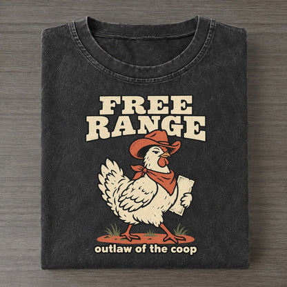 Free Range Cowboy Critters Vintage T-shirt – Black