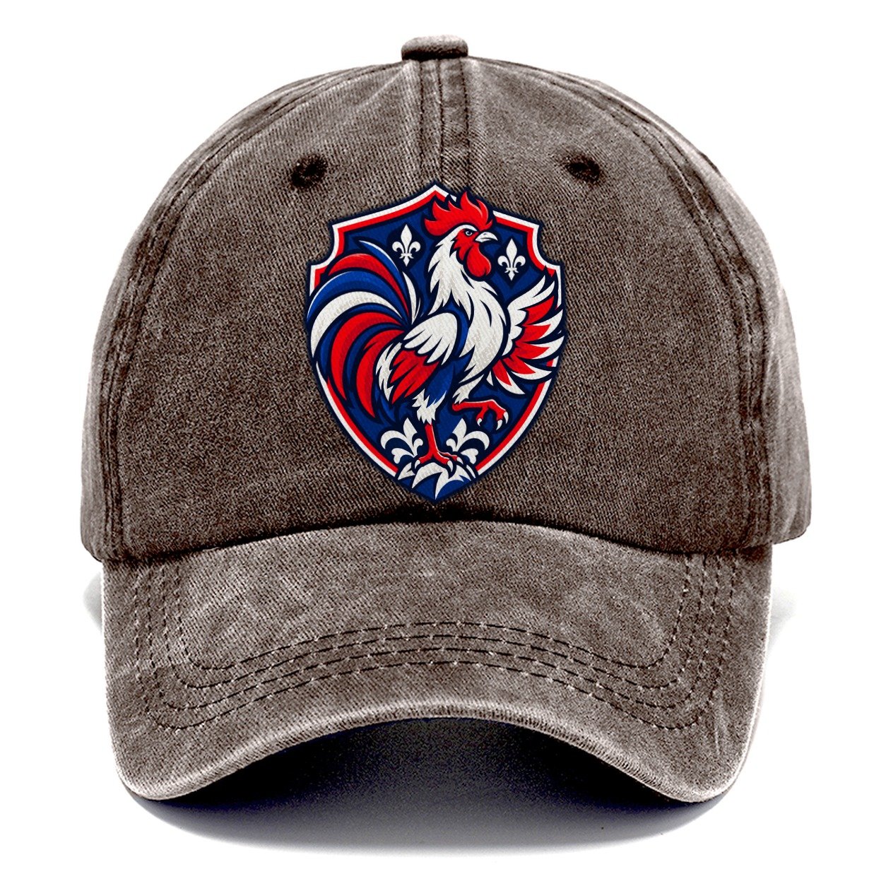 France Minimal Emblem Country Logos Classic Cap – Brown