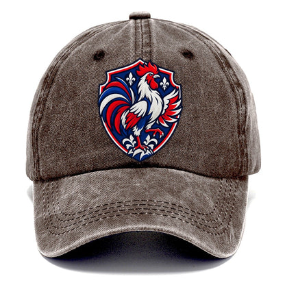 France Minimal Emblem Country Logos Classic Cap – Brown