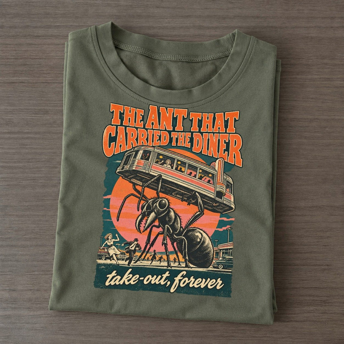 The Ant That Carried The Diner Drive In Monsters Classic T-shirt – Army Green