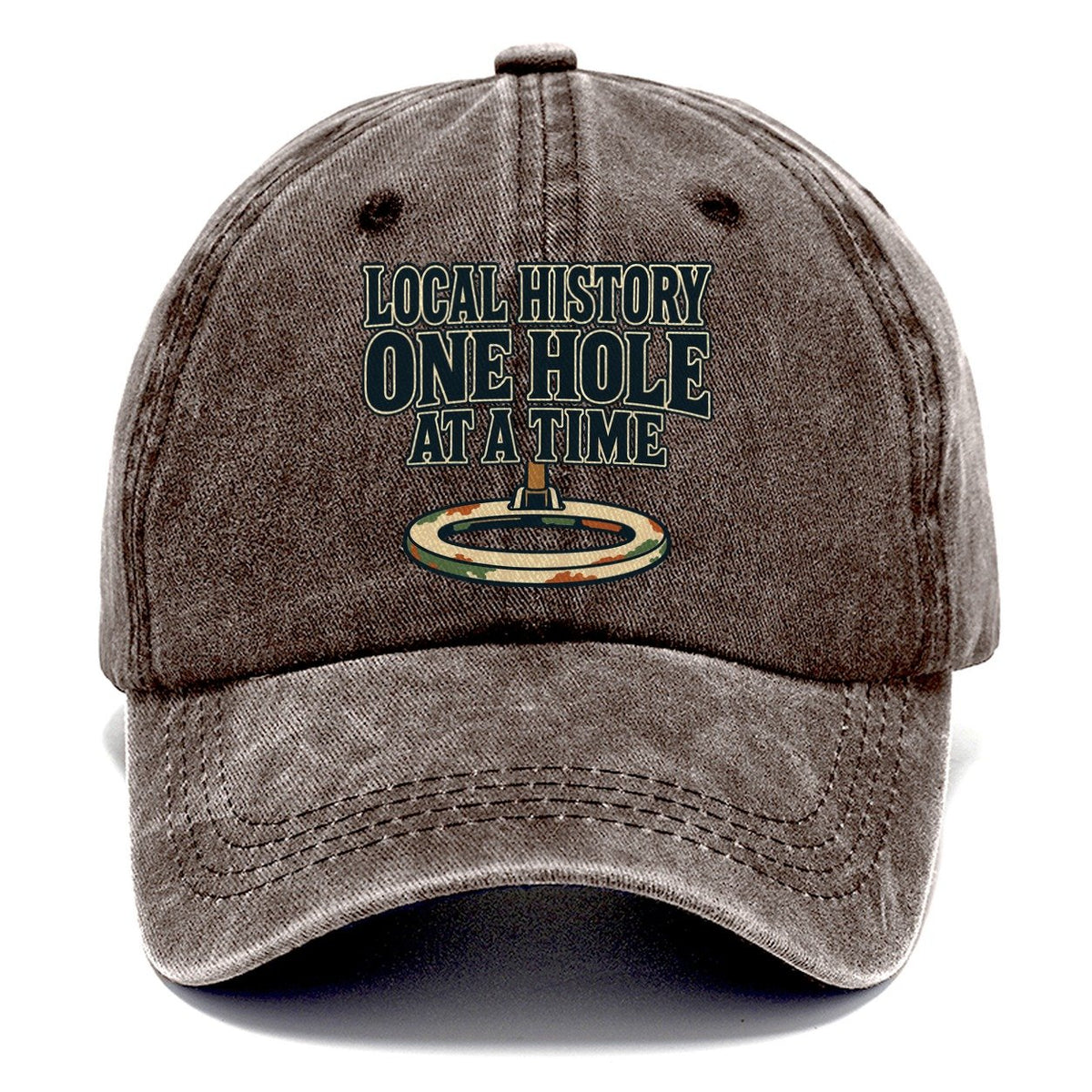 One Hole At A Time Treasure Hunting Classic Cap – Brown