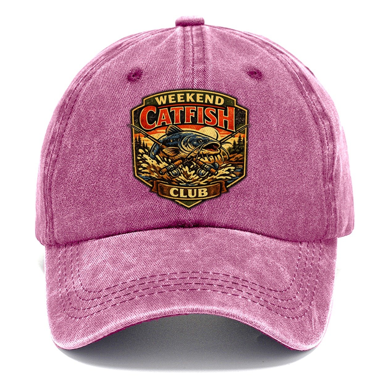 Weekend Catfish Club Classic Cap – Dusty Rose