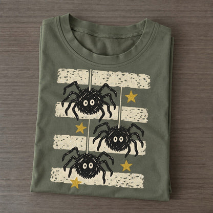 Chalk Spiders Night Stripes Classic T-shirt – Army Green