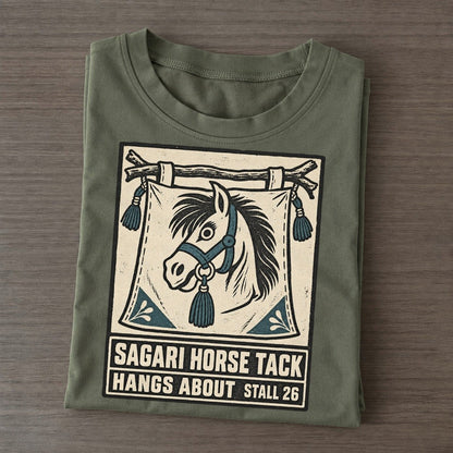 Sagari Horse Tack Yokai Night Market Classic T-shirt – Army Green