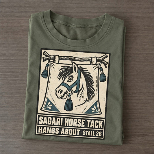 Sagari Horse Tack Yokai Night Market Classic T-shirt – Army Green