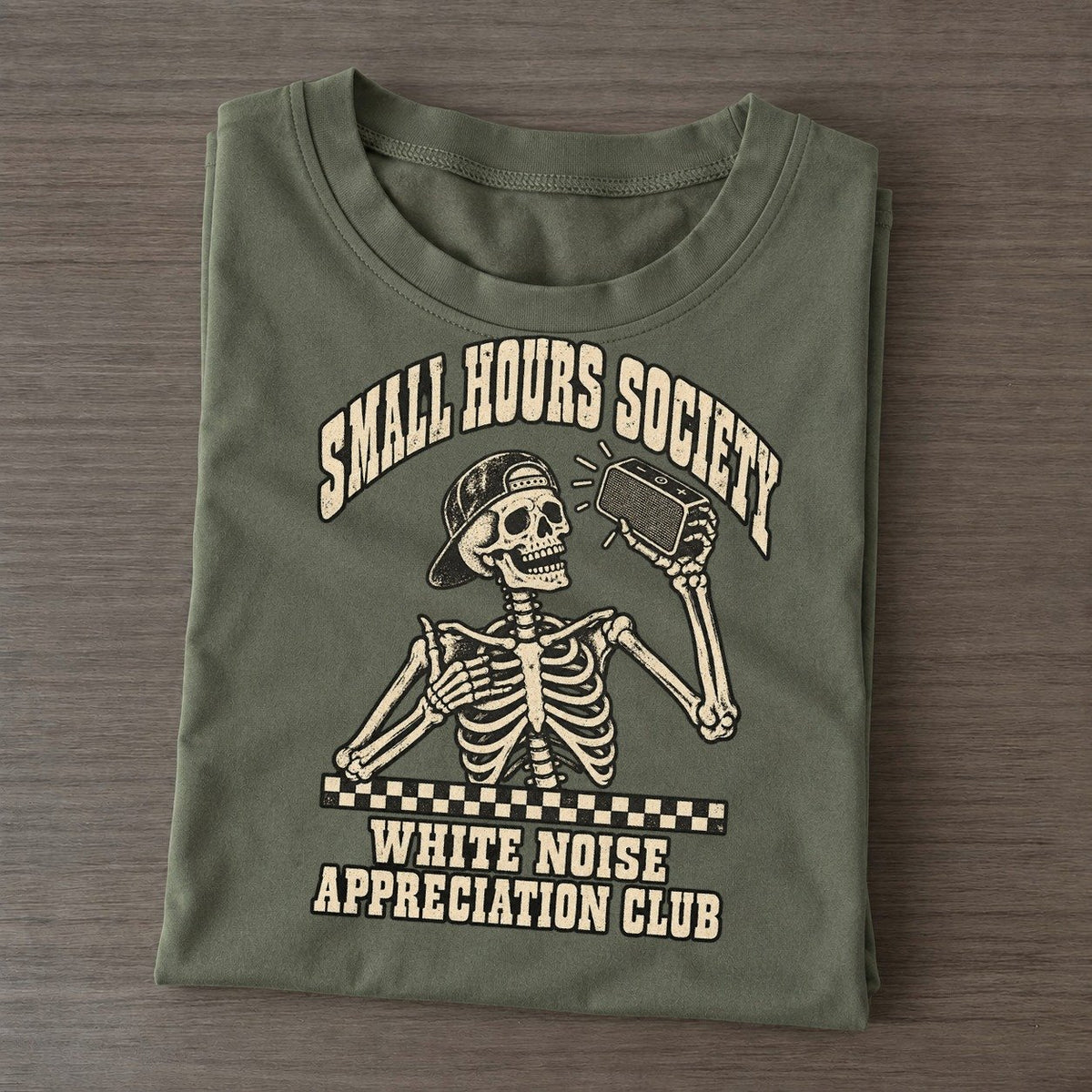 White Noise Small Hours Society Classic T-shirt – Army Green
