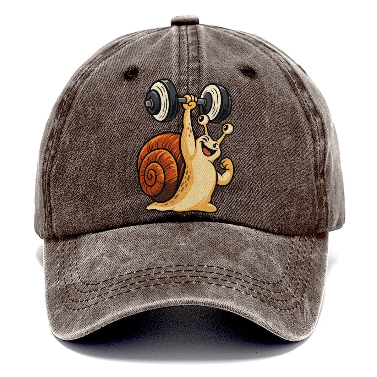 Snail Slow Gains Animal Lifters Classic Cap – Brown