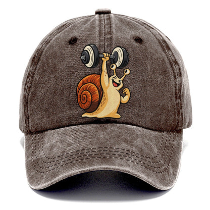 Snail Slow Gains Animal Lifters Classic Cap – Brown