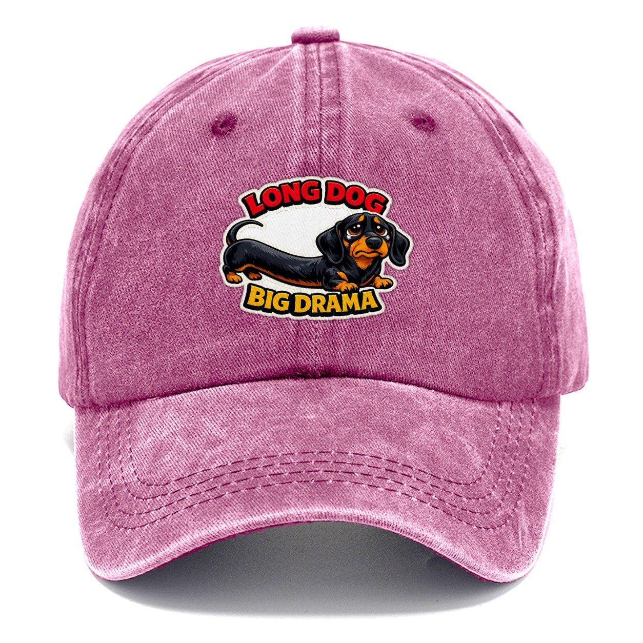 Long Dog Big Drama Dachshund Classic Cap – Dusty Rose