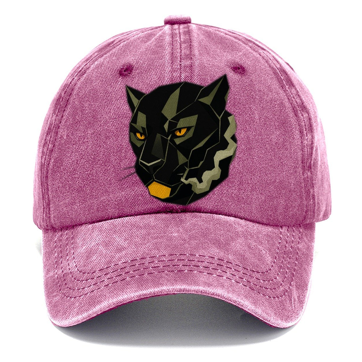 Panther Face Geometric Classic Cap – Dusty Rose
