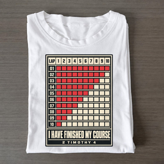 I Have Finished My Course Pit Board Parables Classic T-shirt – White