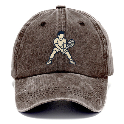 Return Of Serve Stance Tennis Match Rituals Classic Cap – Brown