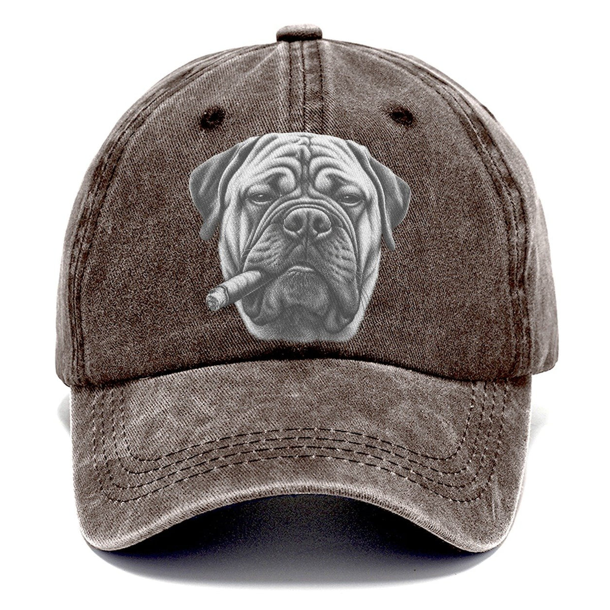 Bullmastiff A Lit Cigar Smoking Dogs Smoking Dogs Portraits Classic Cap – Brown