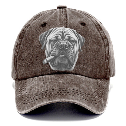 Bullmastiff A Lit Cigar Smoking Dogs Smoking Dogs Portraits Classic Cap – Brown