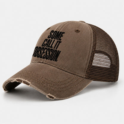 Some Call It Obsession Fishing Club Washed Trucker Hat – Coffee