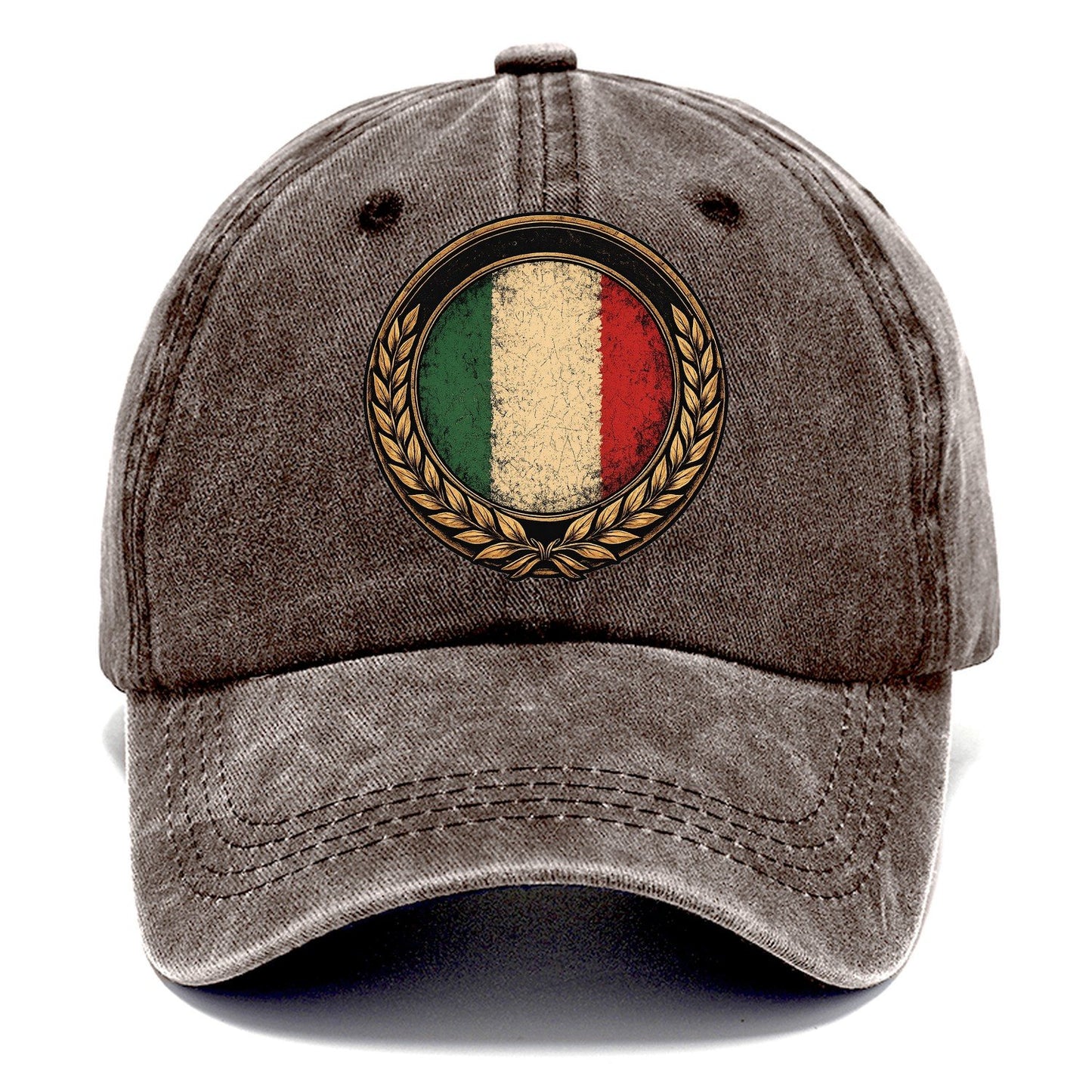 Italian Crest Classic Cap – Brown