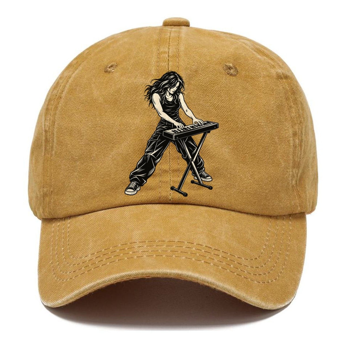 Synth Player Two Handed Chord Global Music Ink Figures Classic Cap – Golden Harvest