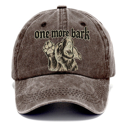 A Dog Head Mid Howl With One Front Paw Raised To The Viewer Bark For Me Classic Cap – Brown