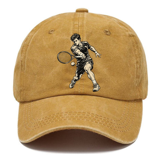 Tennis Running Forehand Global Sports Ink Figures Classic Cap – Golden Harvest