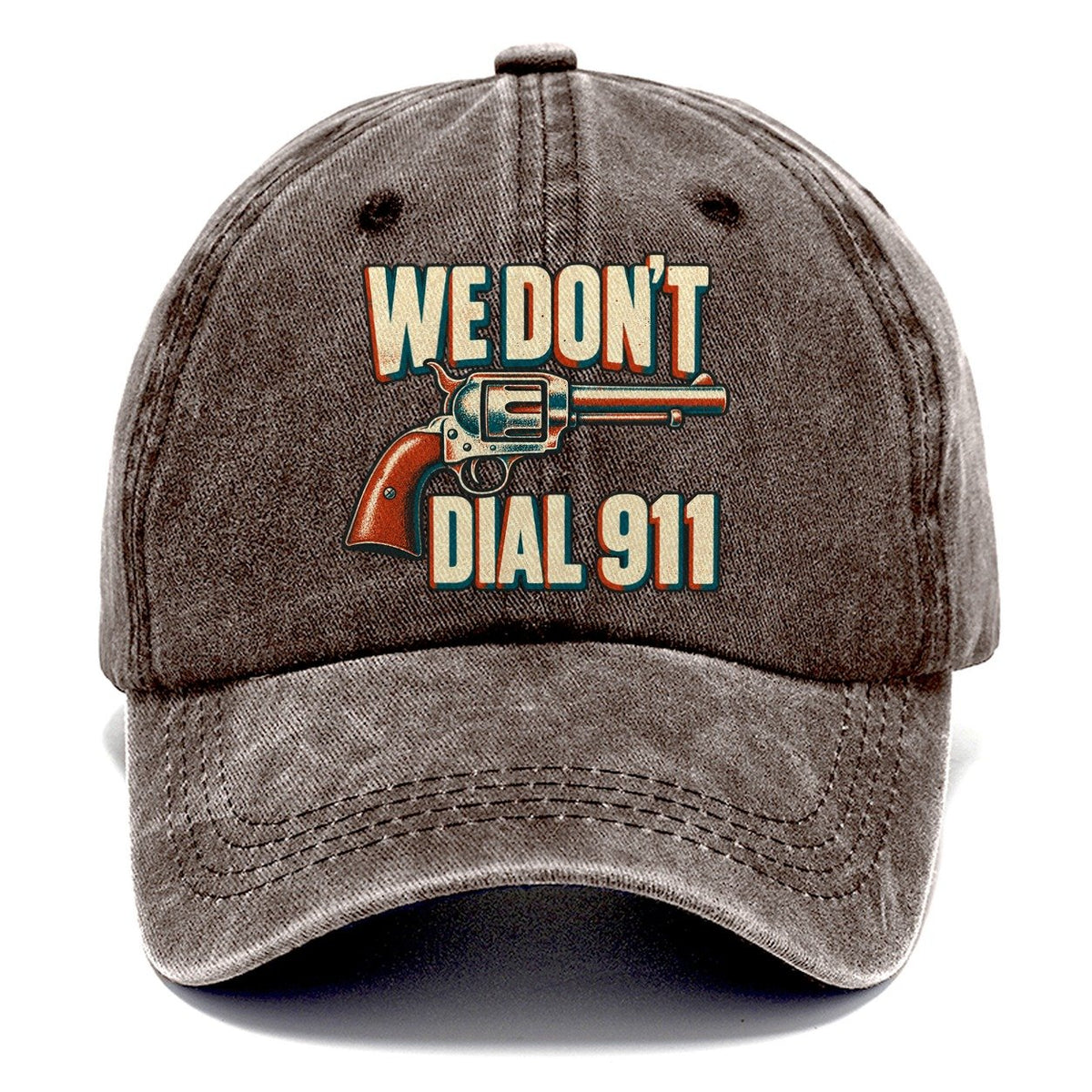 Risograph Offset We Don't Dial 911 Classic Cap – Brown