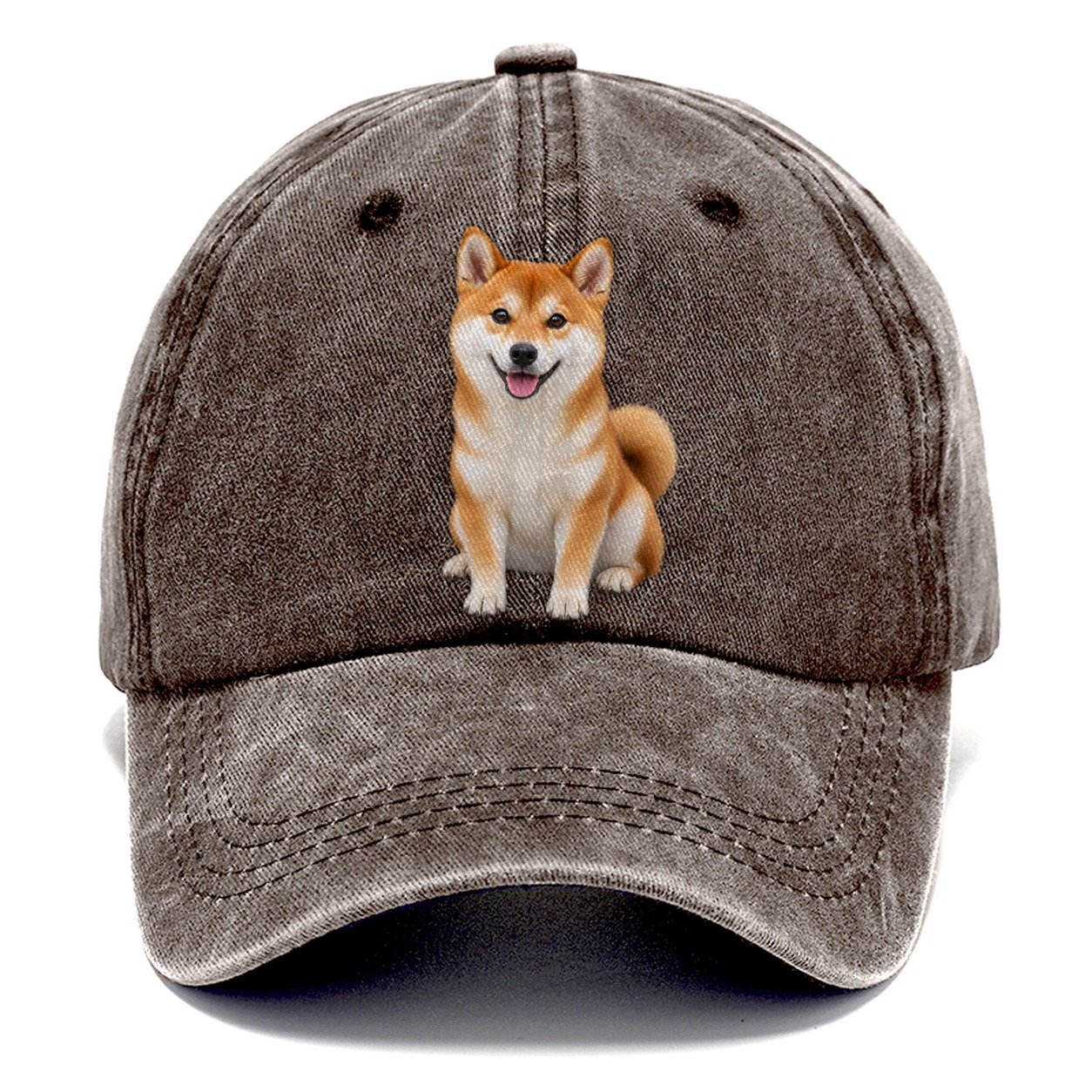 Shiba Inu Sitting Top Breeds Classic Cap – Brown