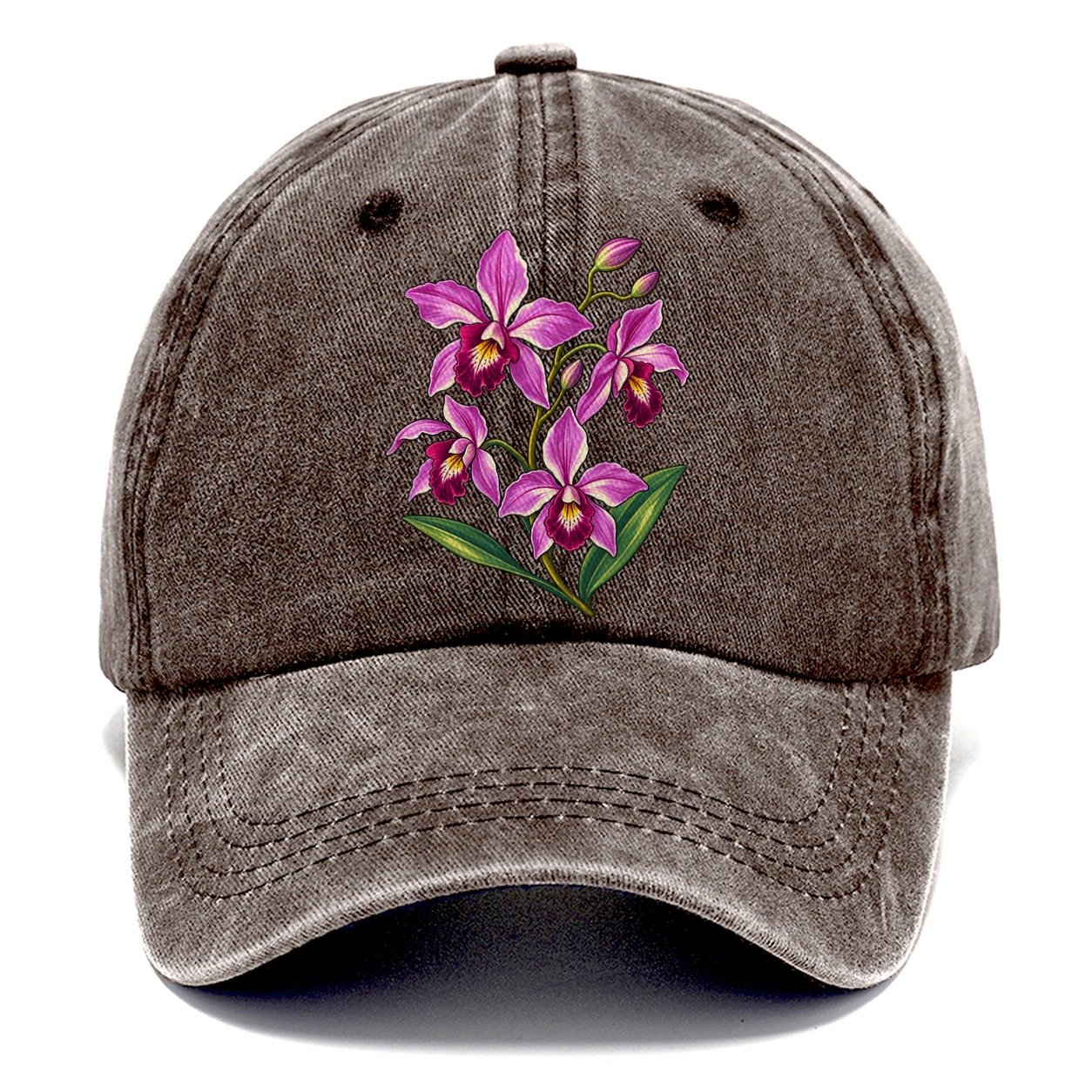 Queensland Cooktown Orchid Australia Cultural Icons Classic Cap – Brown