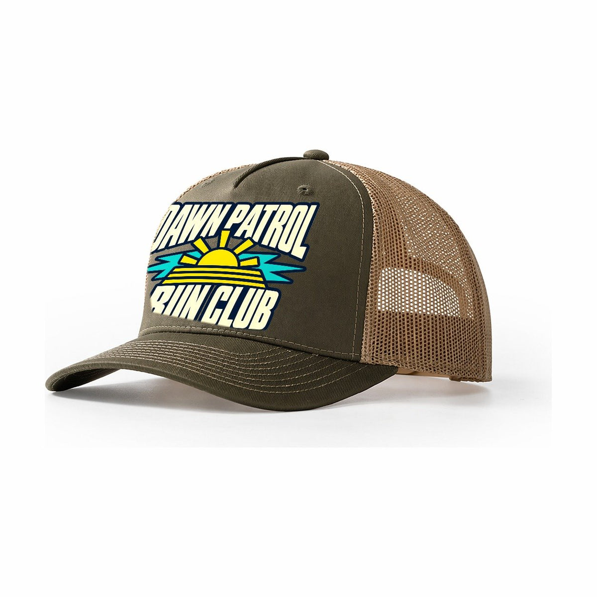 Dawn Patrol Run Club 90S Running Clubs Trucker Hat – Olive Khaki