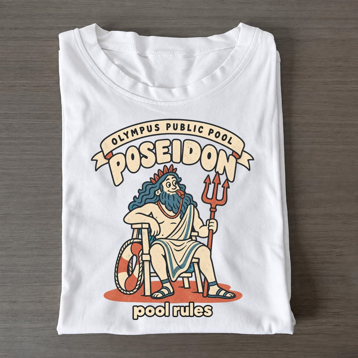Poseidon Olympus Gift Shop Classic T-shirt – White