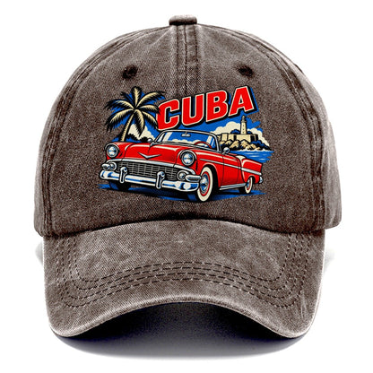 Cuba Pop Art Badge Classic Cap – Brown