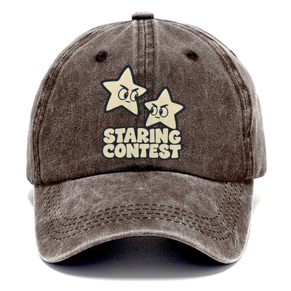 Staring Contest Familiar Punchlines Classic Cap – Brown