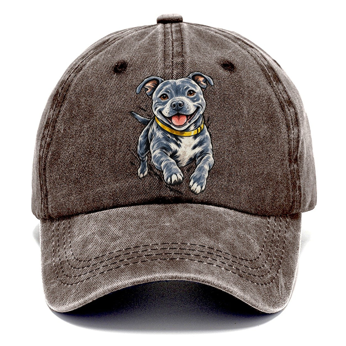 Staffordshire Bull Terrier Expressive Ink Classic Cap – Brown
