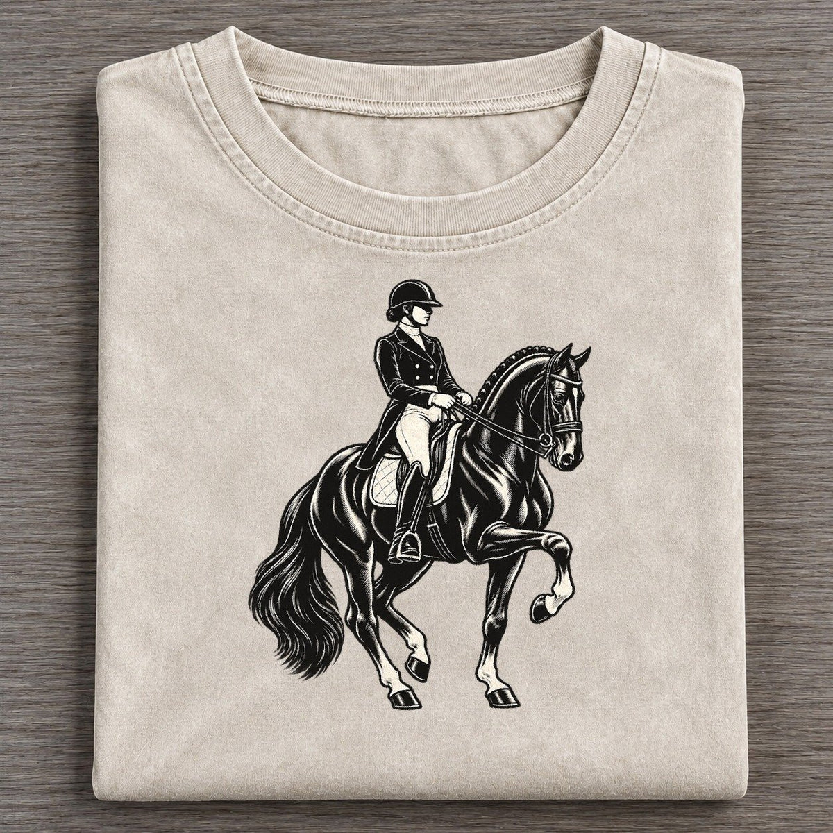 Equestrian Dressage Passage Global Sports Ink Figures Vintage T-shirt – Off White
