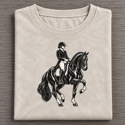 Equestrian Dressage Passage Global Sports Ink Figures Vintage T-shirt – Off White