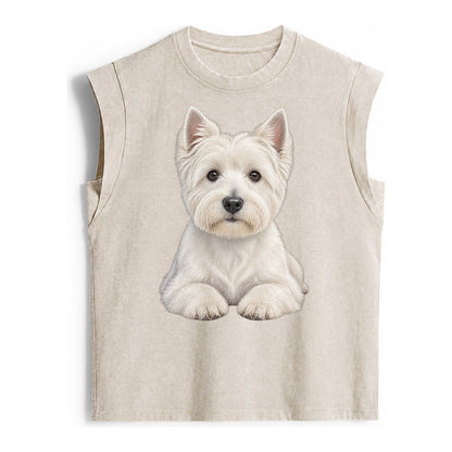 Pickleball Vintage Washed Tank – Beige