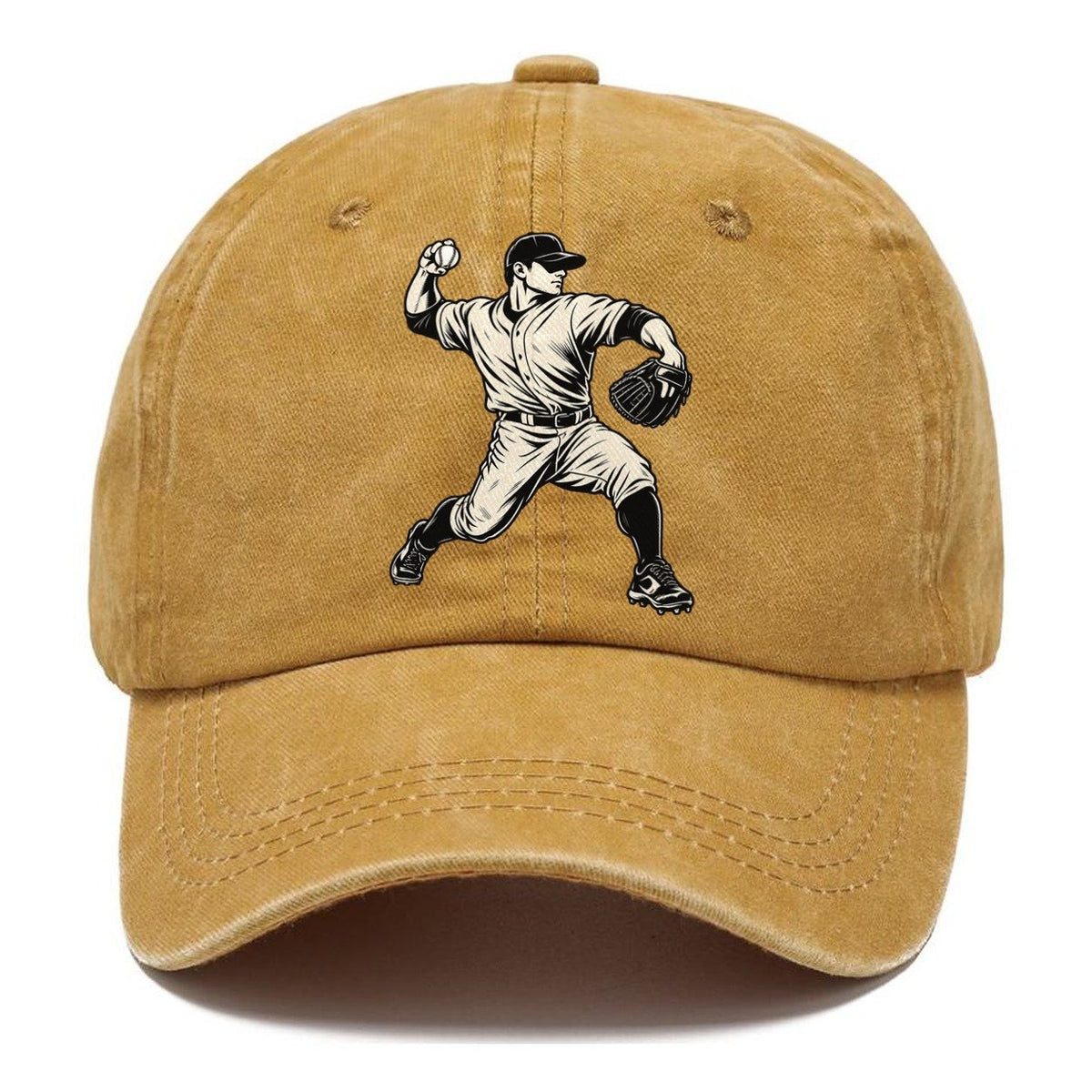 Baseball Pitcher Stride Global Sports Ink Figures Classic Cap – Golden Harvest
