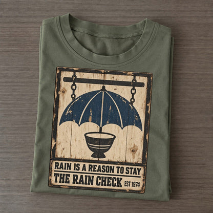 Rain Check Bar Izakaya Rules Classic T-shirt – Army Green
