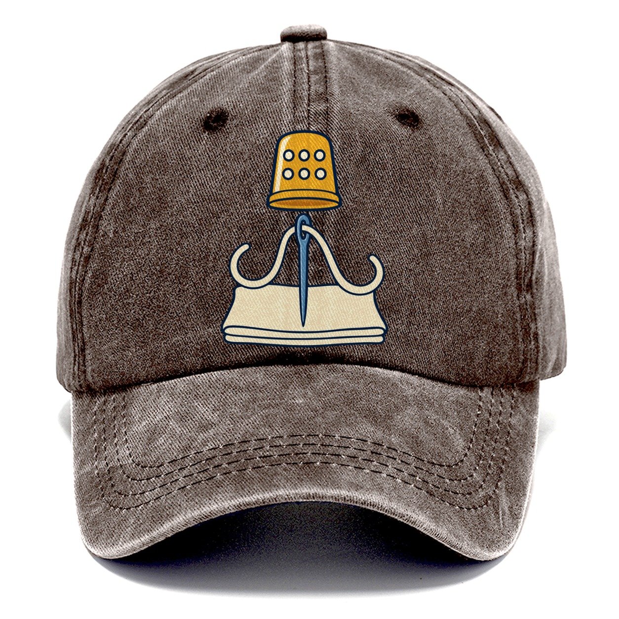 Needle And Thimble Sewing And Quilting Classic Cap – Brown