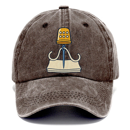 Needle And Thimble Sewing And Quilting Classic Cap – Brown