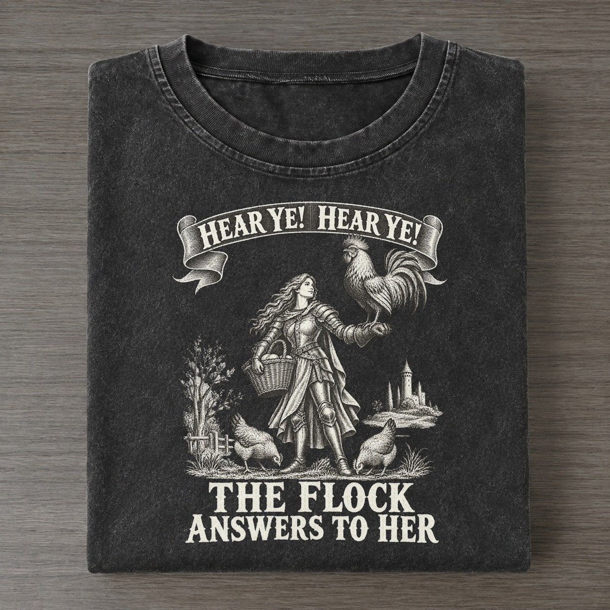 The Flock Keeper And The Rooster Royal Decree Vintage T-shirt – Black