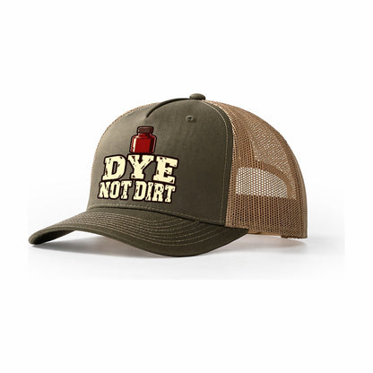 Dye Not Dirt Leathercraft Trucker Hat – Olive Khaki