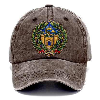 Olive Branch Wreath Jerusalem Classic Cap – Brown
