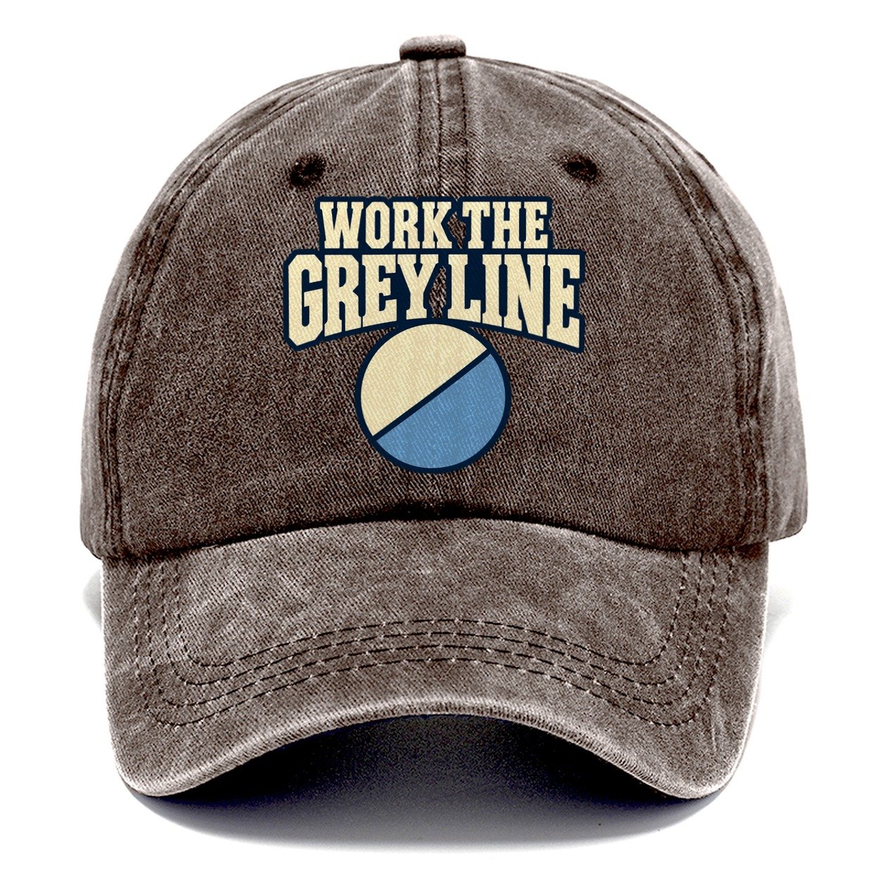 Work The Grey Line Amateur Radio Classic Cap – Brown