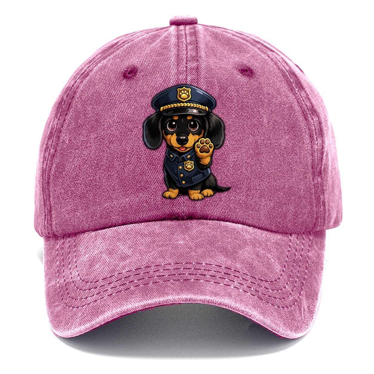 Police Officer Dachshund Classic Cap – Dusty Rose