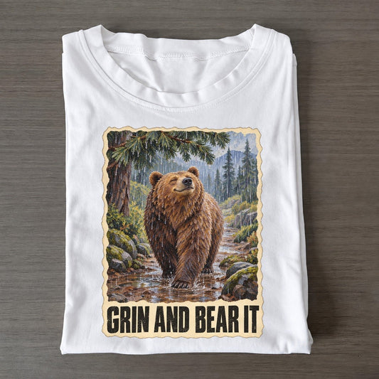 Bear Grin And Bear It Animal Puns Vol. 2 Classic T-shirt – White