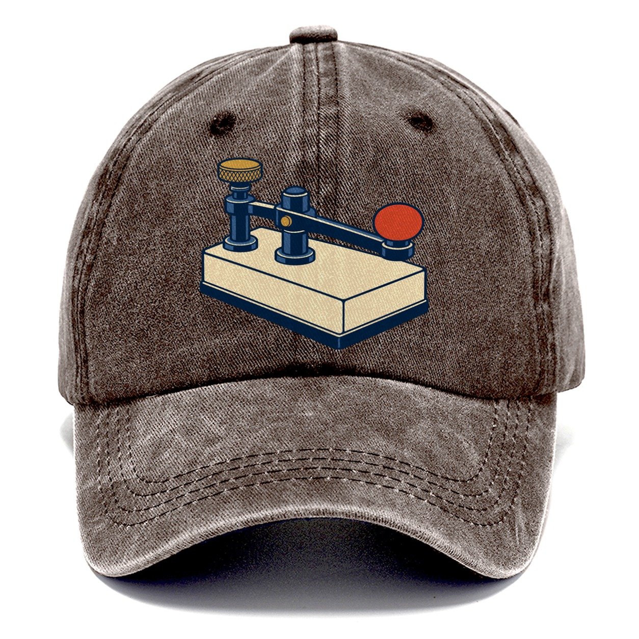 Straight Key Elevation Amateur Radio Classic Cap – Brown