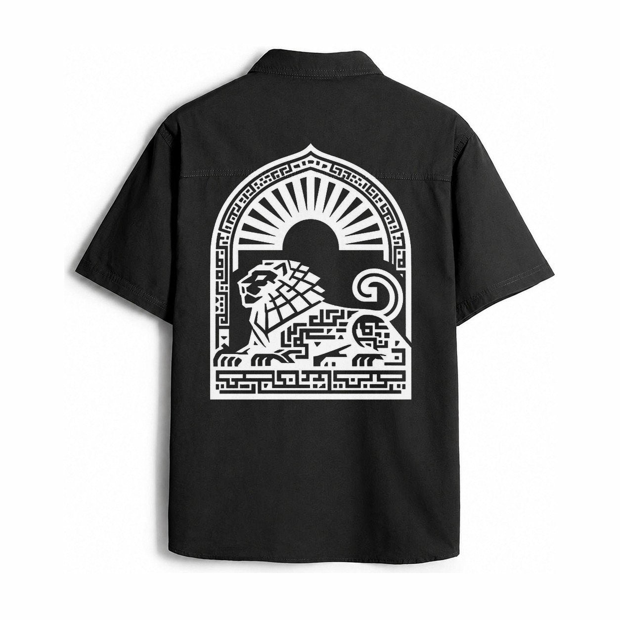 Persian Lion Arch Work Shirt – Black