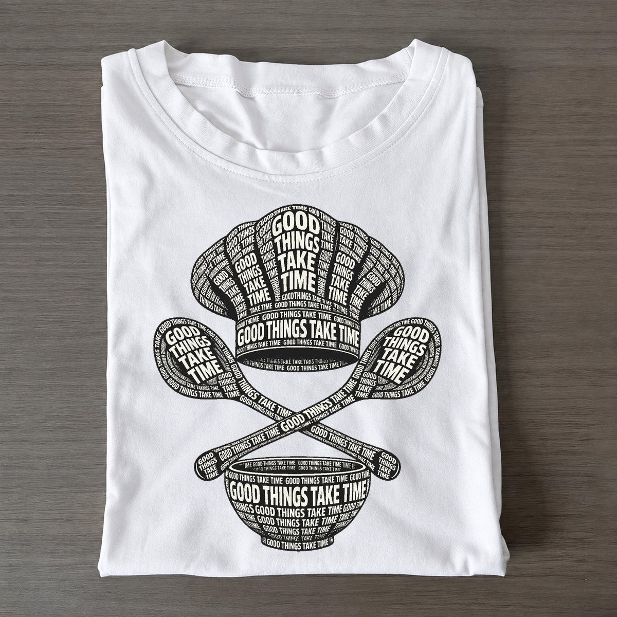 Spoons At Work Phrase Silhouette Classic T-shirt – White