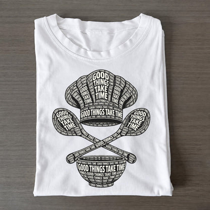 Spoons At Work Phrase Silhouette Classic T-shirt – White