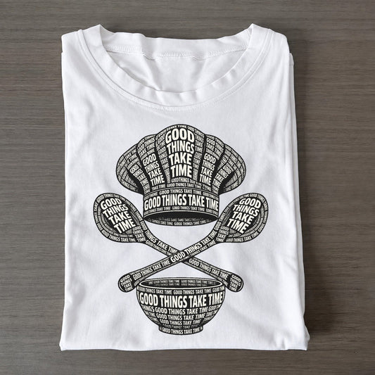 Spoons At Work Phrase Silhouette Classic T-shirt – White