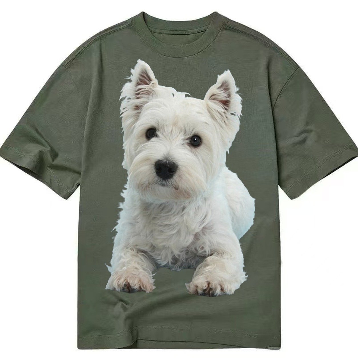 West Highland White Terrier Classic T-shirt – Army Green